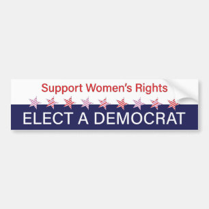 女性の権利を支持する。民選主党 バンパーステッカー