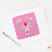 女性の権利を獲得したフェミニスト スクエアシール (封筒)