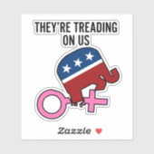 女性の権利を踏みにじる ロー対ウェイド プロチョイス シール (シート)