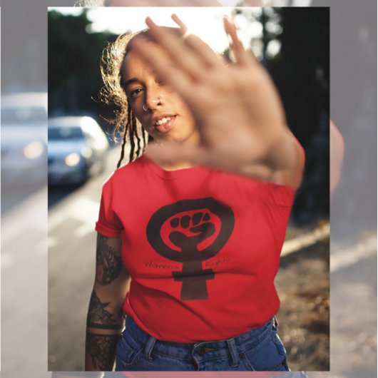 女性の権利シンボルテキスト Tシャツ