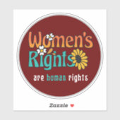 女性の権利ヒューマンライツフローラ引用文 シール (シート)