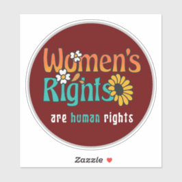 女性の権利ヒューマンライツフローラ引用文 シール