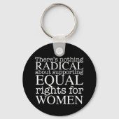 女性の権利フェミニストに関する過激な女性引用文 キーホルダー (正面)