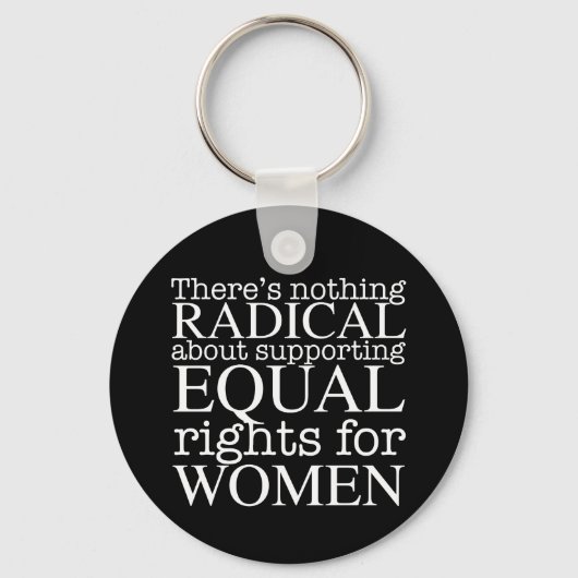 女性の権利フェミニストに関する過激な女性引用文 キーホルダー (正面)