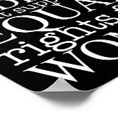 女性の権利フェミニストに関する過激な女性引用文 ポスター (角)