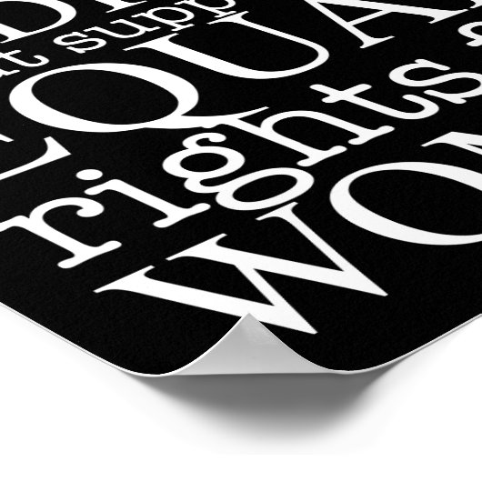 女性の権利フェミニストに関する過激な女性引用文 ポスター (角)