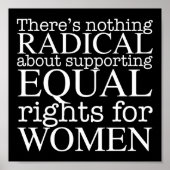 女性の権利フェミニストに関する過激な女性引用文 ポスター (正面)