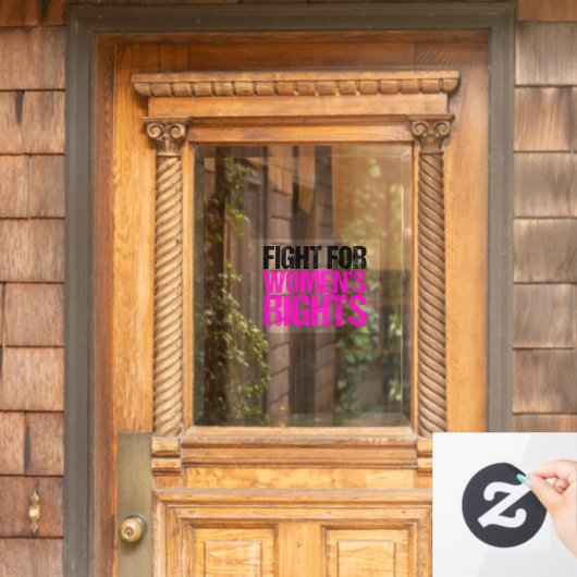 女性の権利フェミニストのために戦う ウィンドウサイン (ホームデコレーション)