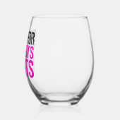 女性の権利フェミニストのために戦う ステムなしワイングラス (左)