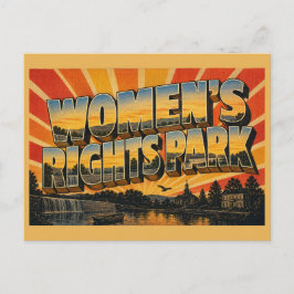 女性の権利公園 ニューヨーク ウォーターウォール運河アート ポストカード