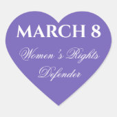 女性の権利擁護3月8日2021年の女性の日 ハートシール (正面)