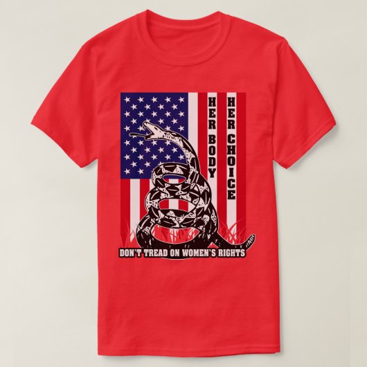 女性の権利生殖ヘルス米国国旗Do Tシャツ (デザイン正面)