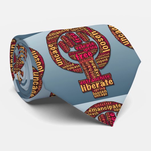 女性の権利2017の上げられた握りこぶし ネクタイ (ロール)