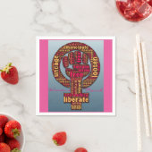 女性の権利2017は拳を上げた スタンダードカクテルナプキン (インサイチュ)