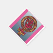 女性の権利2017は拳を上げた スタンダードカクテルナプキン (角)