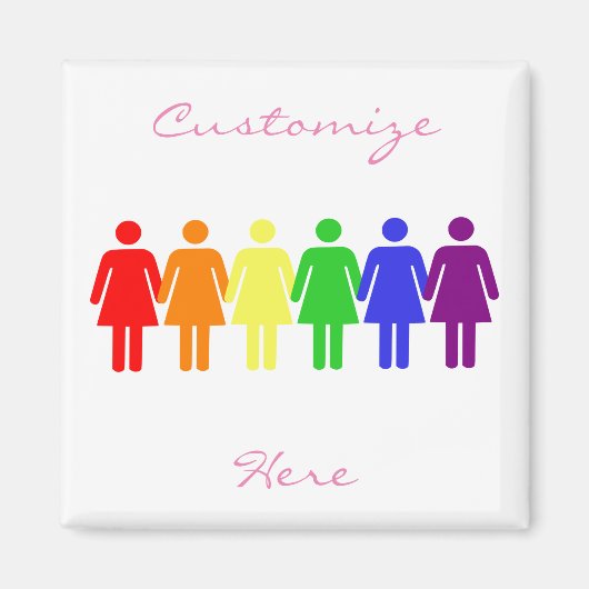 女性の権利2017 LGBTQIA マグネット (正面)