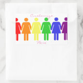 女性の権利2017 LGBTQIA Thunder_Cove 長方形シール (バッグ)