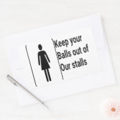 女性の権利、バスルームのシール 長方形シール (封筒)