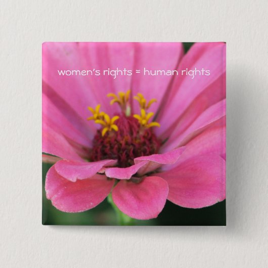 女性の権利=人権のデザイン4 缶バッジ (正面)