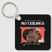 女性の権利 |天井がない場合BLM キーホルダー (正面)