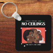 女性の権利 |天井がない場合BLM キーホルダー (正面)