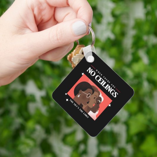 女性の権利 |天井がない場合BLM キーホルダー (手)