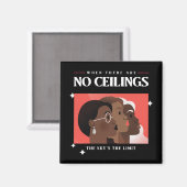 女性の権利 |天井がない場合BLM マグネット (正面/裏面)