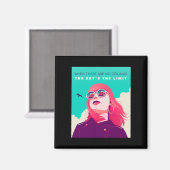 女性の権利 |空が限界イラストレーション マグネット (正面/裏面)