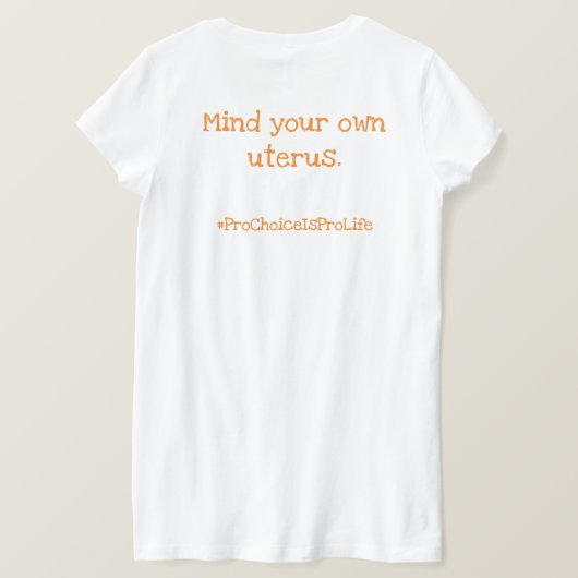 女性の権利 Tシャツ (デザイン裏面)