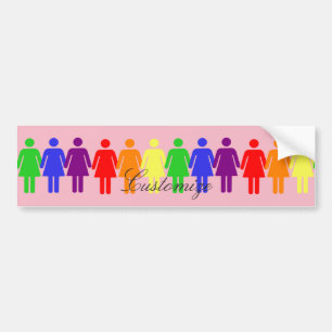 女性の権利LGBTQIAサンダーコーブ バンパーステッカー