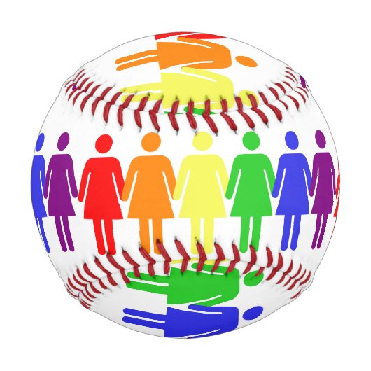 女性の権利LGBTQIA 野球ボール (裏面)