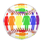 女性の権利LGBTQIA 野球ボール (正面)