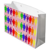 女性の権利LGBTQIA Thunder_Cove任意の色 ラージペーパーバッグ (裏面アングル)