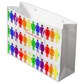 女性の権利LGBTQIA Thunder_Cove任意の色 ラージペーパーバッグ (正面アングル)