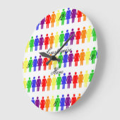 女性の権利LGBTQIA Thunder_Cove ラージ壁時計 (傾斜)