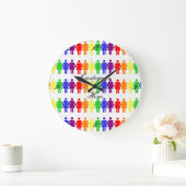 女性の権利LGBTQIA Thunder_Cove ラージ壁時計 (ホーム)