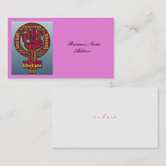 女性の権利LGBTQIA Thunder_Cove 名刺 (正面/裏面)