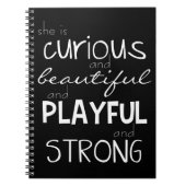 女性の権限委譲の強い美しい"彼女は"ギフトです ノートブック (正面)