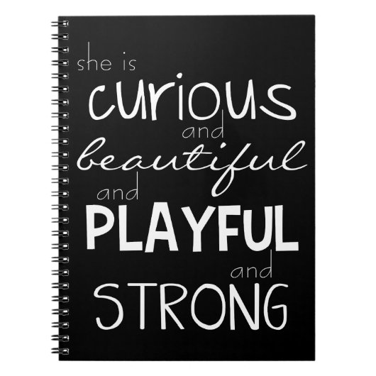 女性の権限委譲の強い美しい"彼女は"ギフトです ノートブック (正面)