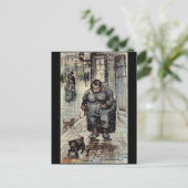 女性の歩く彼女の犬バイビンセント・ヴァン・ゴッホ ポストカード (スタンド正面)