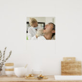 女性の歯科医師が男性を検査する ポスター (キッチン)