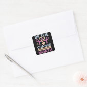 女性の歴史が変わる月である スクエアシール (封筒)