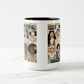 女性の歴史の日と月 ツートーンマグカップ (中央)