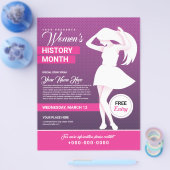 女性の歴史の月のフライヤー チラシ (シングル)