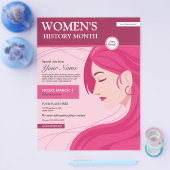 女性の歴史の月のフライヤー チラシ (シングル)