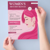 女性の歴史の月のフライヤー チラシ (手)