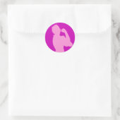 女性の歴史の月Rosie the Riveter Pink ラウンドシール (バッグ)