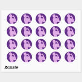 女性の歴史の月Rosie the Riveter Purple ラウンドシール (シート)