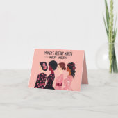 女性の歴史月世界女性ピンクフローラ シーズンカード (正面)