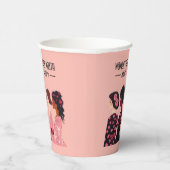 女性の歴史月世界女性ピンクフローラ 紙コップ (右)